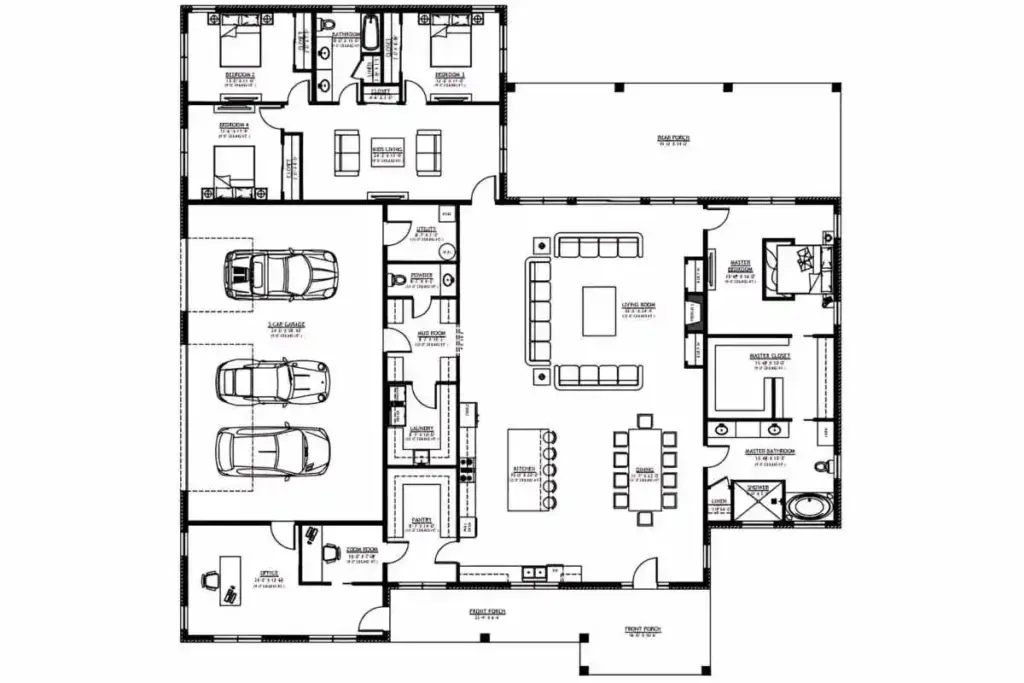 PL 62650 Oakdale Barndominium Floor Plan 1200x800.png